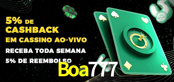Promoções do cassino ao Vivo Boa777